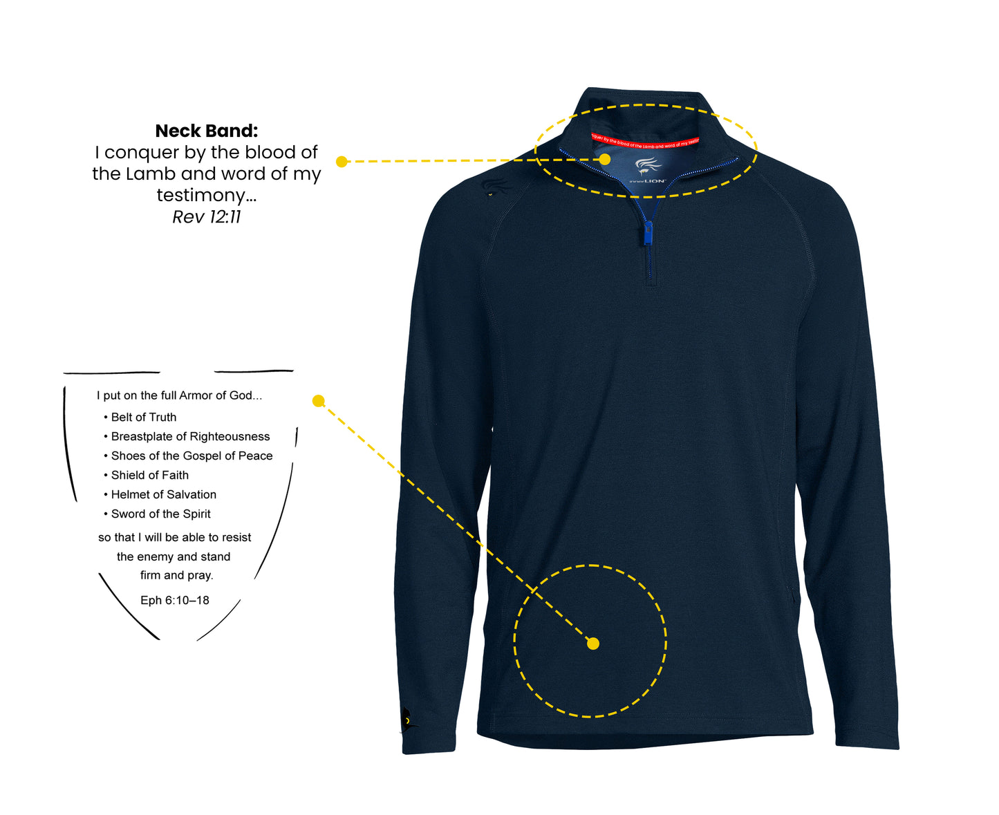 Amats Men's 1/4 Zip Pullover