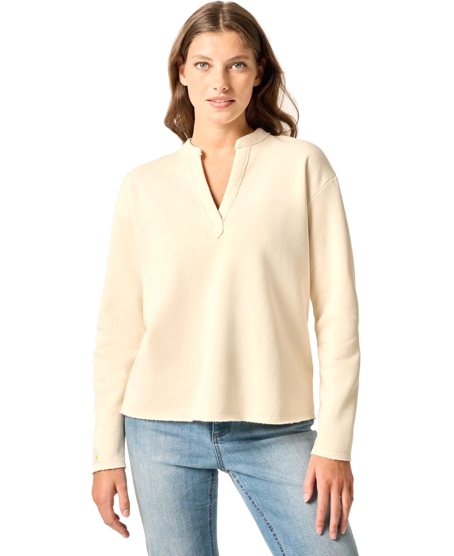 Shayna Women's V-neck Cotton Blend Pullover