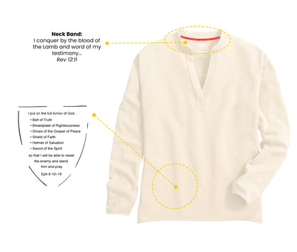Shayna Women's V-neck Cotton Blend Pullover