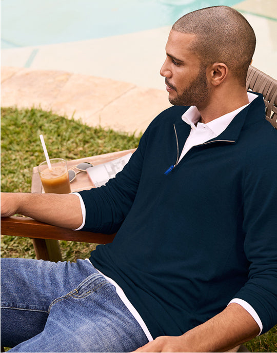 Amats Men's 1/4 Zip Pullover